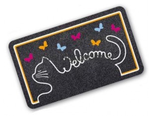 Predpražnik tekstil "CAT WELCOME"  40 x 70